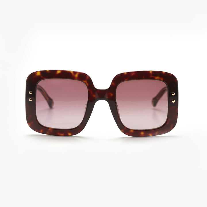Carolina Herrera 0010/S – Havane Carrée & Verres Marron Dégradé (Femme)