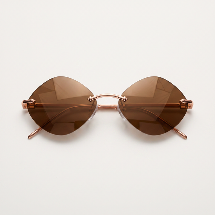 CHARLETT – Lunettes de Soleil Rondes Sans Monture – Mod. 334 C.224