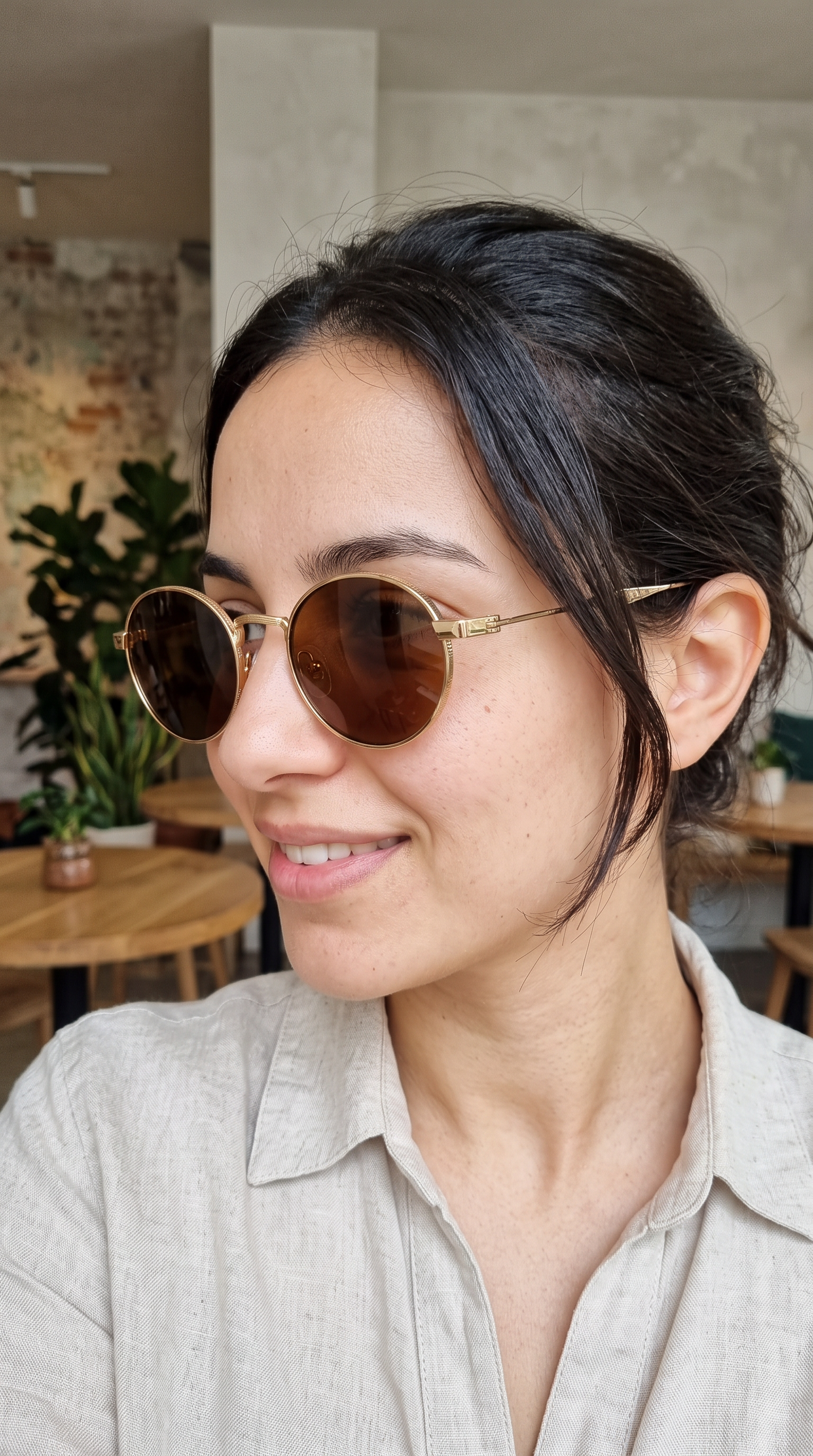 Créateur – Lunettes de Soleil Ovales en Métal – AP3030 C1