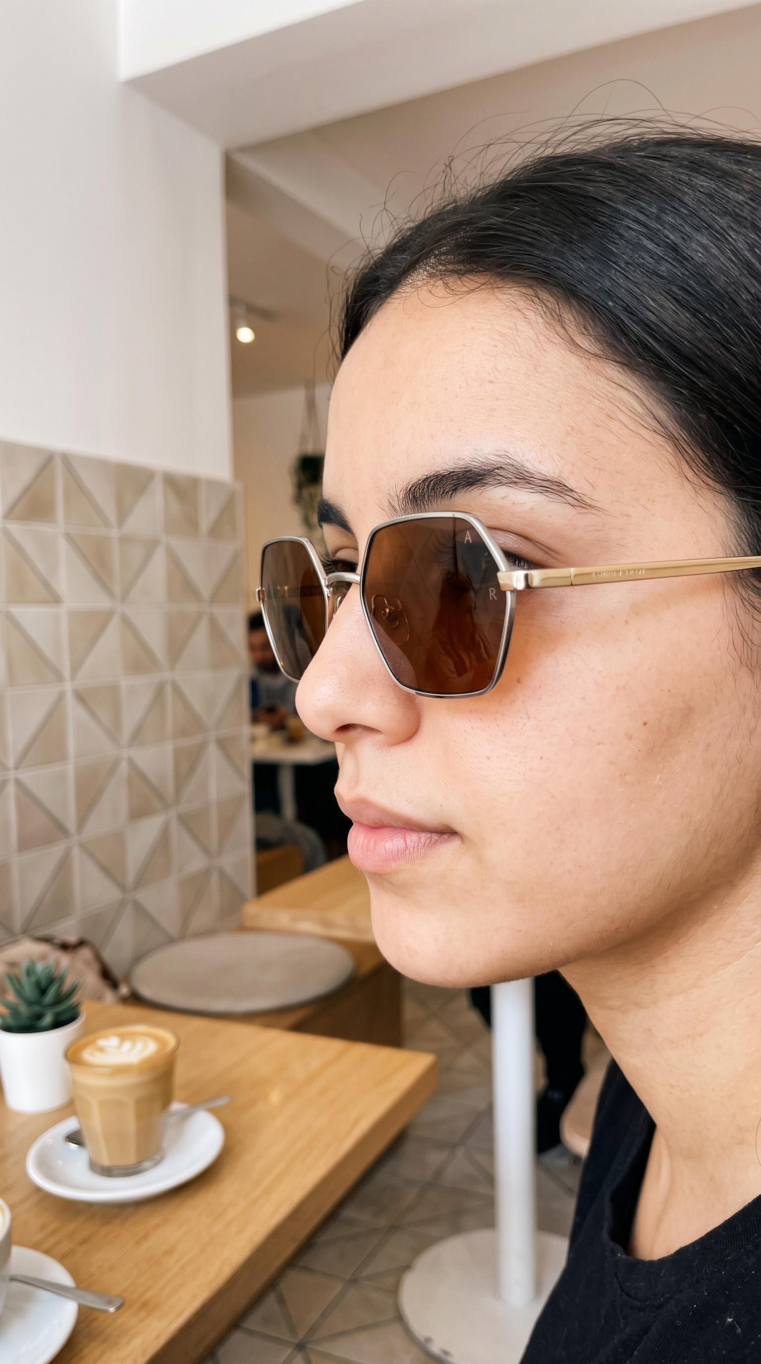 Créateur – Lunettes de Soleil Géométriques en Métal – AP3149 C2