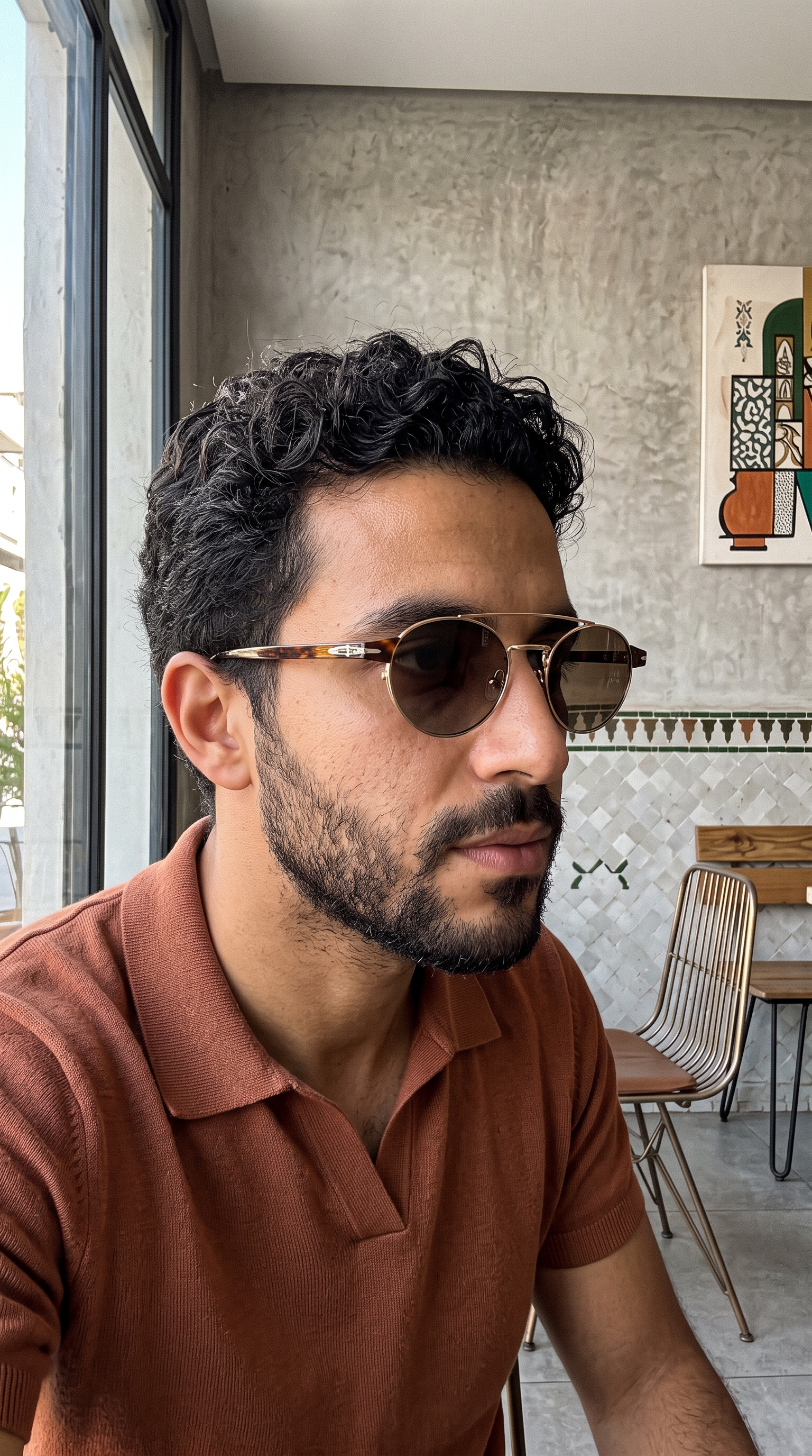Créateur – Lunettes de Soleil Ovales Vintage – AP3121 C2