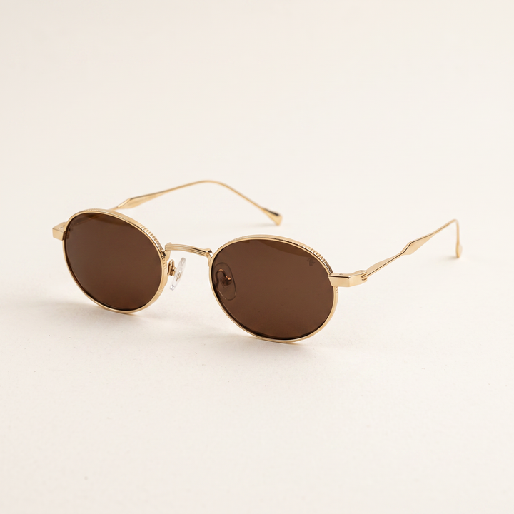 Créateur – Lunettes de Soleil Ovales en Métal – AP3030 C1