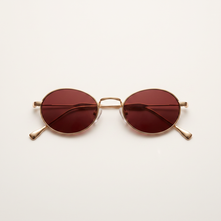 Créateur – Lunettes de Soleil Ovales en Métal – AP3030 C1