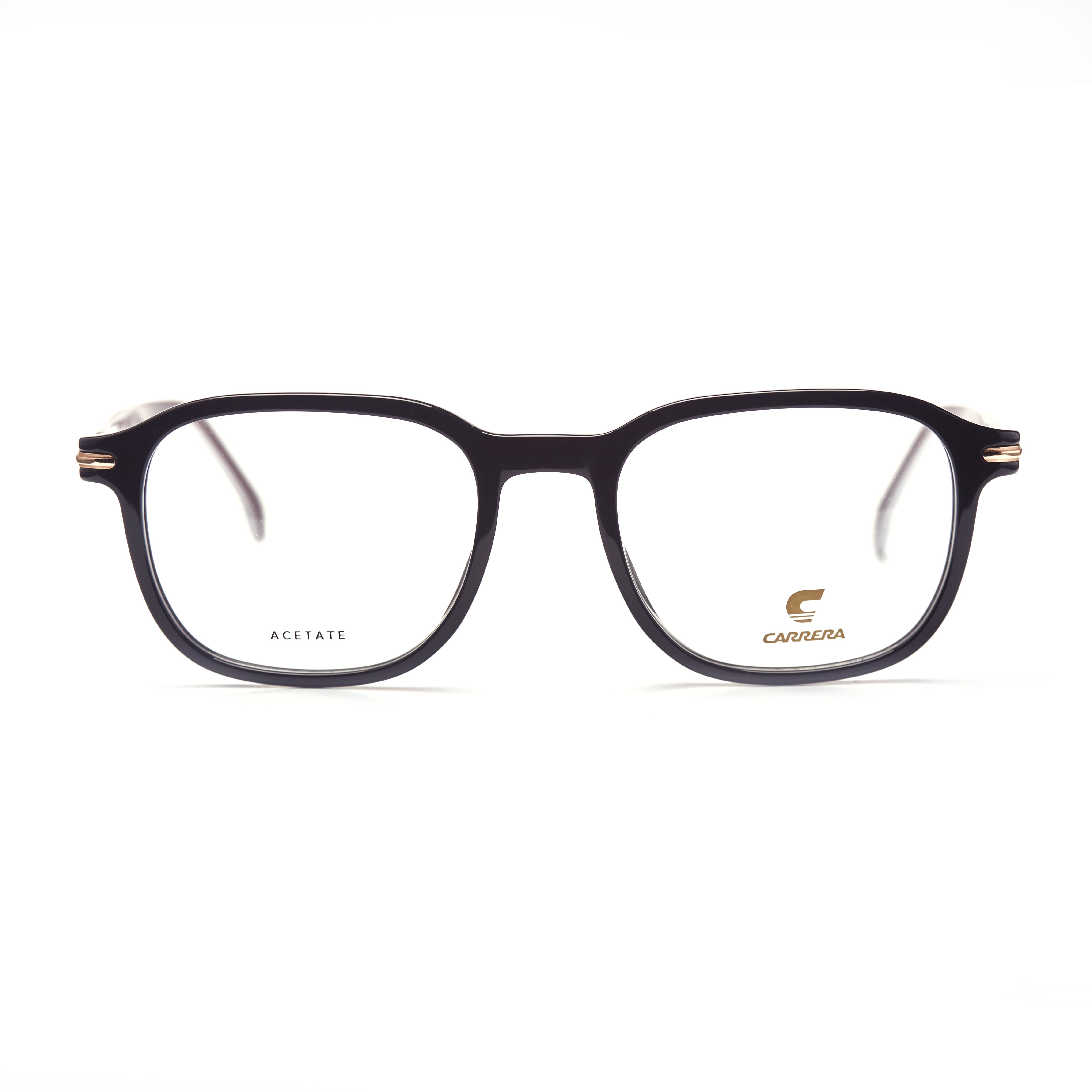 Carrera 320 – Noir & Bordeaux Acétate (Homme)