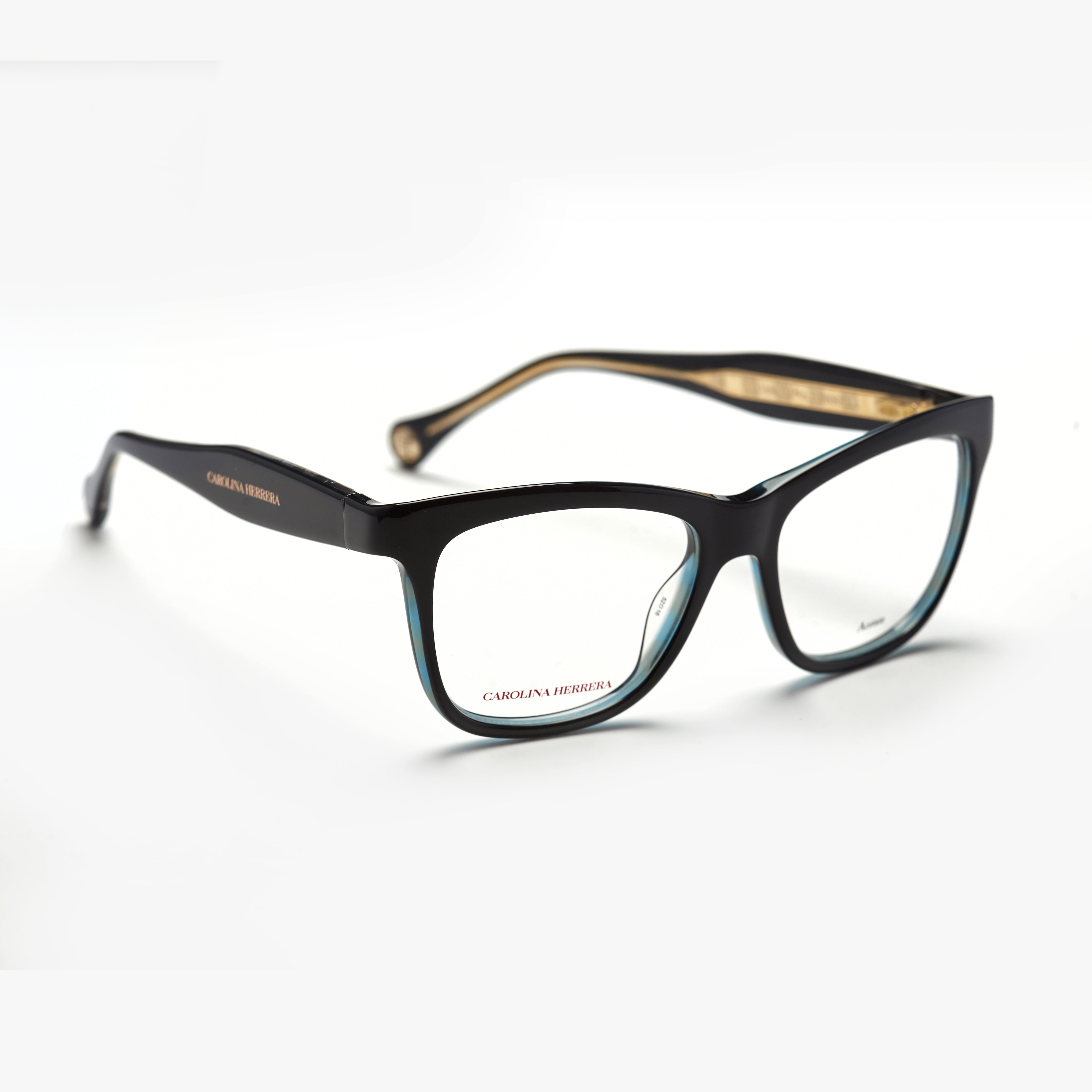 Carolina Herrera 0016 – Bleu Rectangulaire Acétate (Femme)