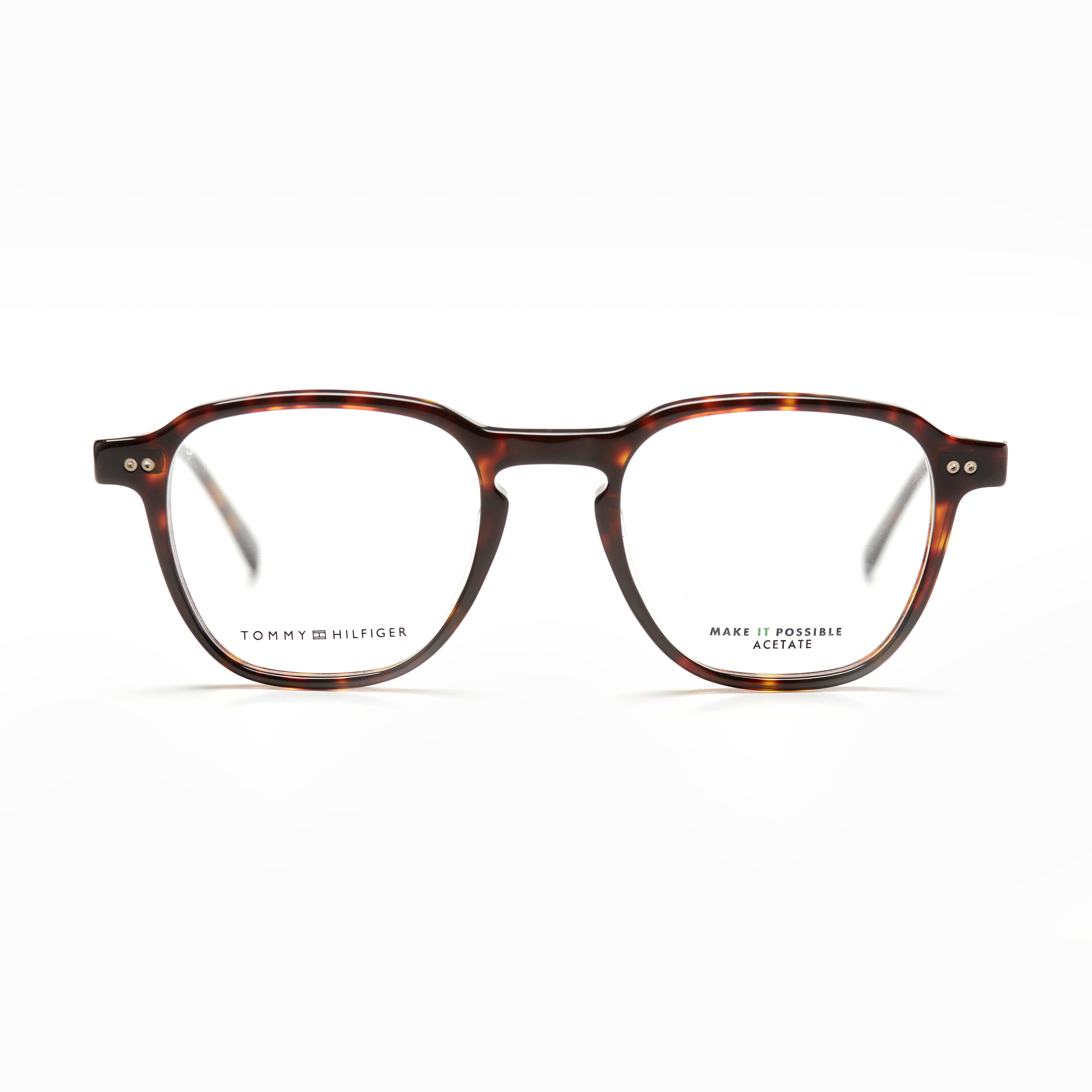 Tommy Hilfiger 2070 – Havane Rectangulaire Acétate (Homme)