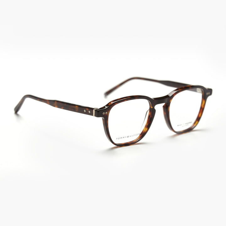 Tommy Hilfiger 2070 – Havane Rectangulaire Acétate (Homme)
