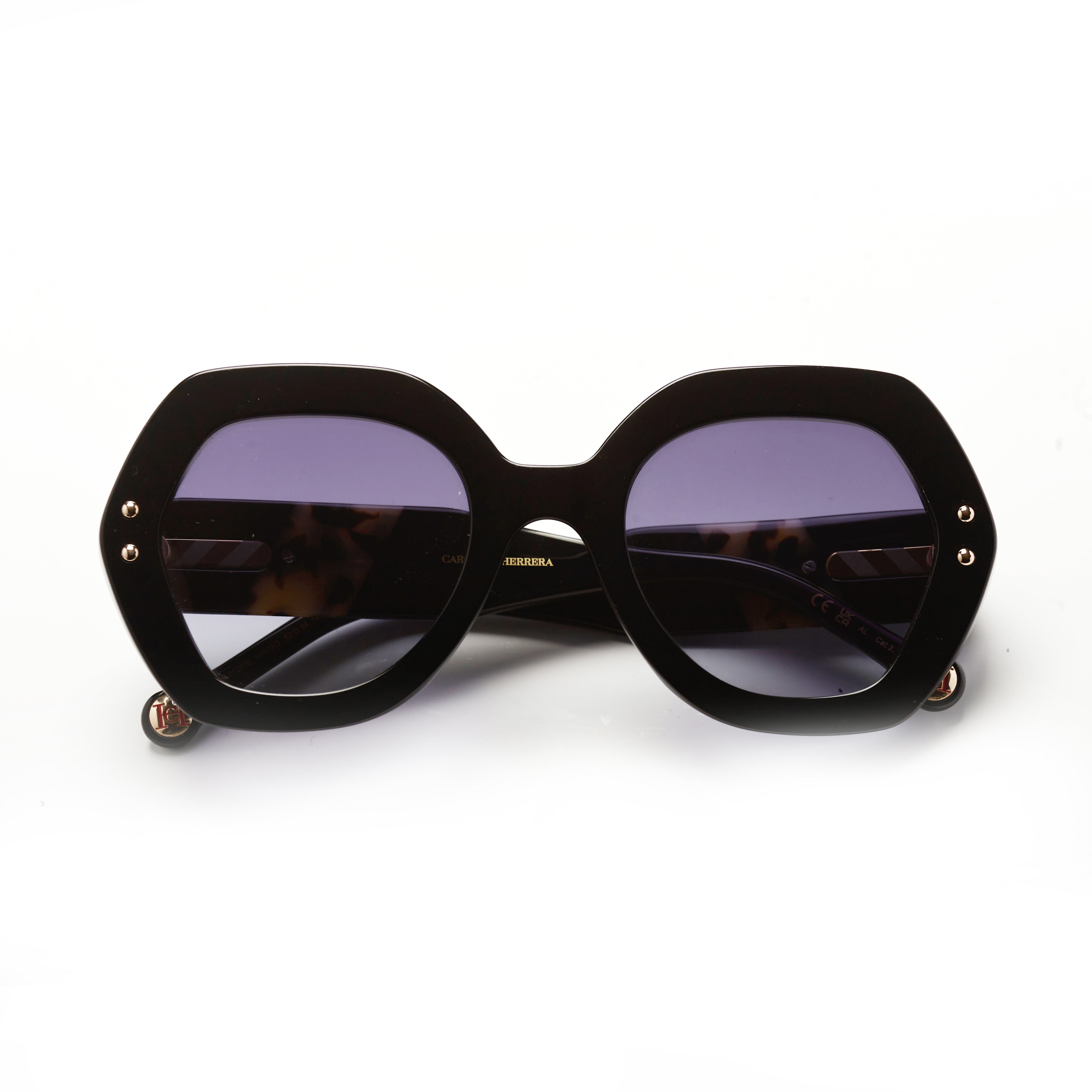 Carolina Herrera 0126/S – Noir Acétate & Verres Anti-Reflet (Femme)