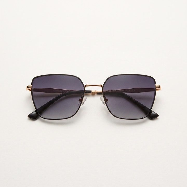 HARLETT – Lunettes de Soleil Géométriques en Métal – MOD-390